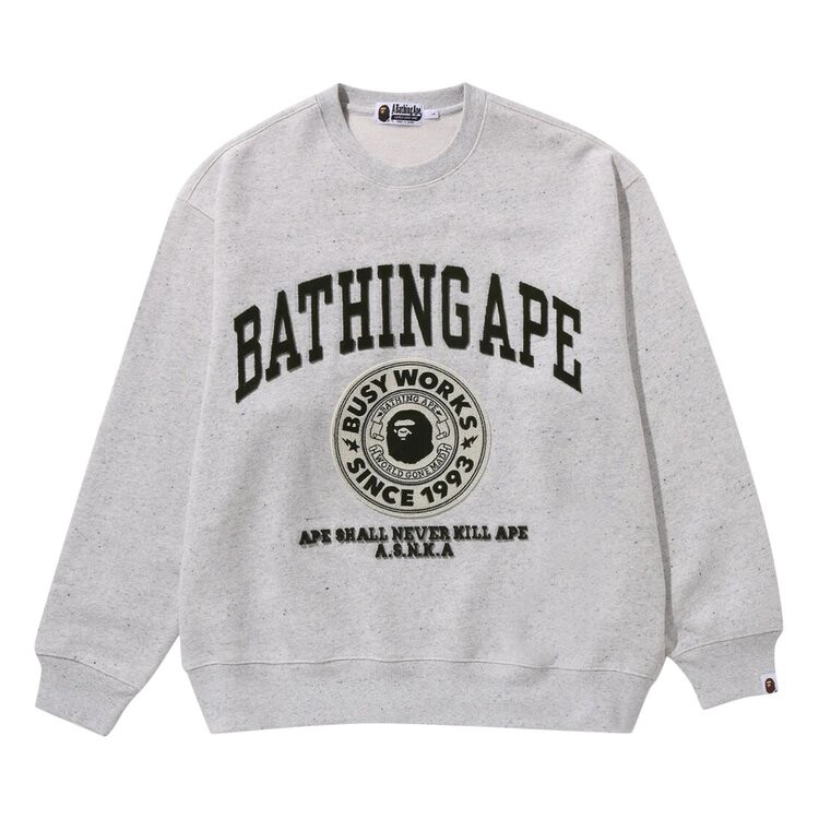 

Толстовка BAPE College Graphic Crewneck, серый