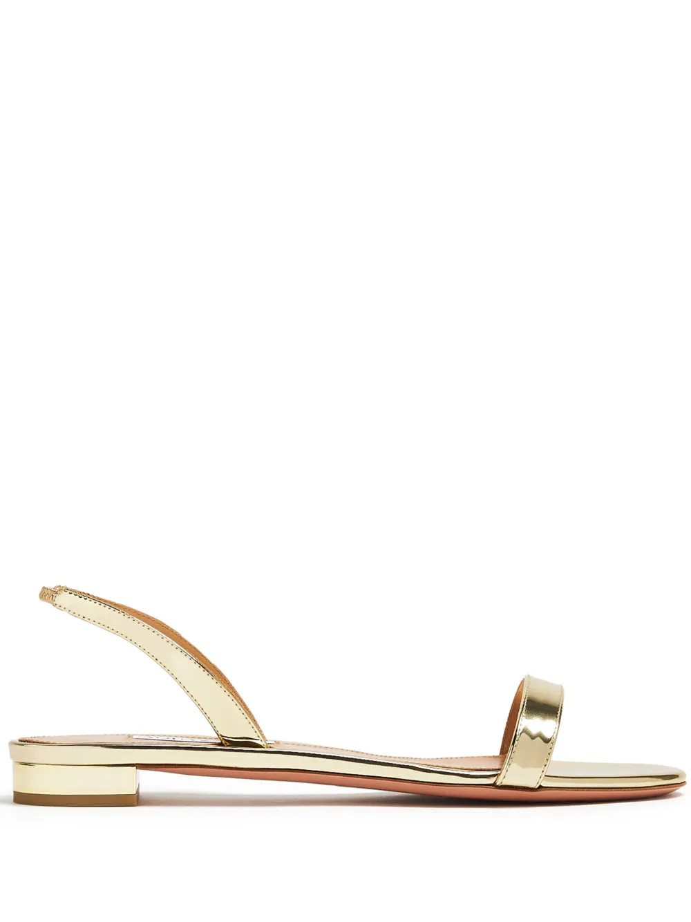 Сандалии с эффектом металлик Aquazzura, золотой
