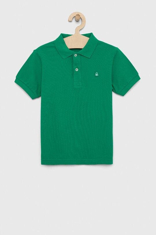 

Рубашка-поло из детской шерсти United Colors of Benetton, зеленый