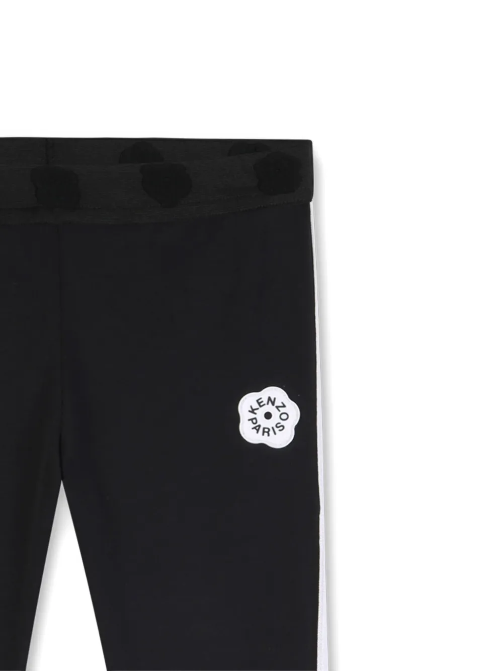 Спортивные брюки с лампасами и логотипом Kenzo Kids, черный — фото 3