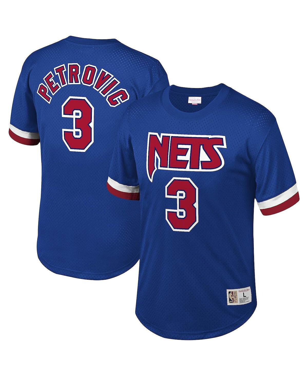 

Мужская сетчатая футболка Drazen Petrovic Royal New Jersey Nets Mitchell & Ness