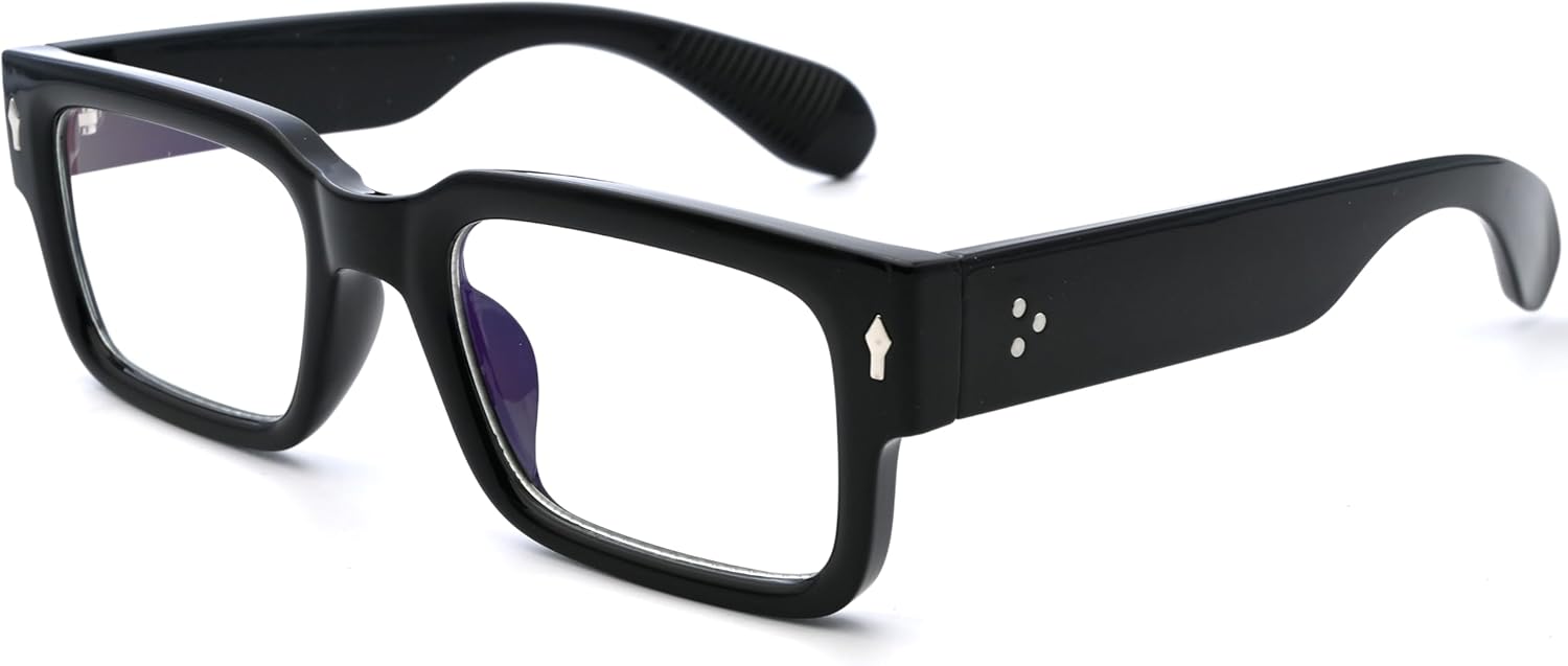 

Солнцезащитные очки Kursan Square Thick Frame Black для мужчин и женщин, модные прямоугольные солнцезащитные очки с защитой от УФ-излучения UV400, 3 Black(blue Light Blocking Glasses)