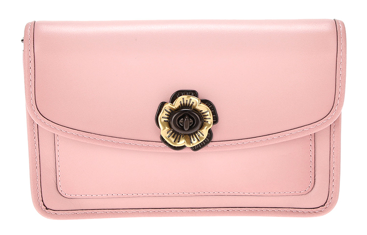 

Сумка через плечо Parker Shiny Leather Crossbody Bag, женская розовая COACH