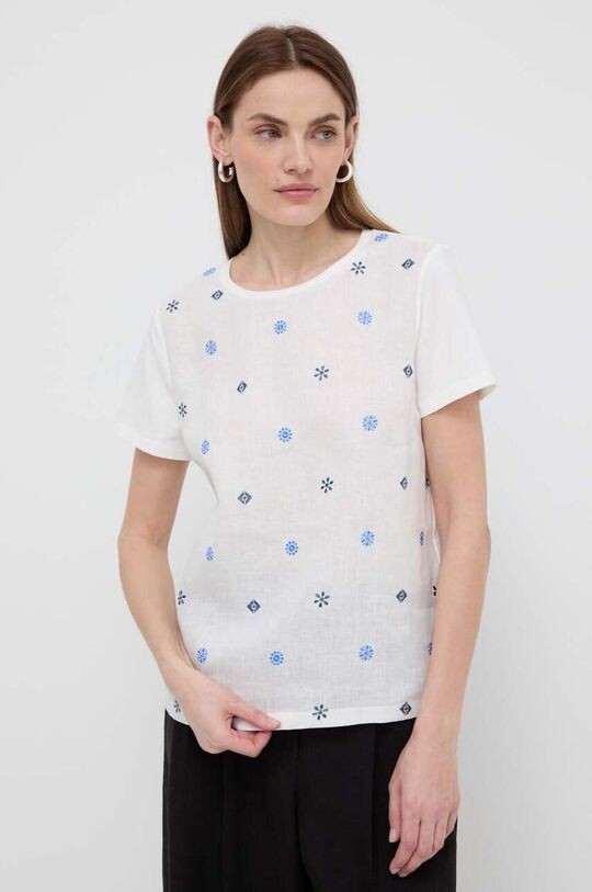 

Льняная футболка Weekend Max Mara, белый