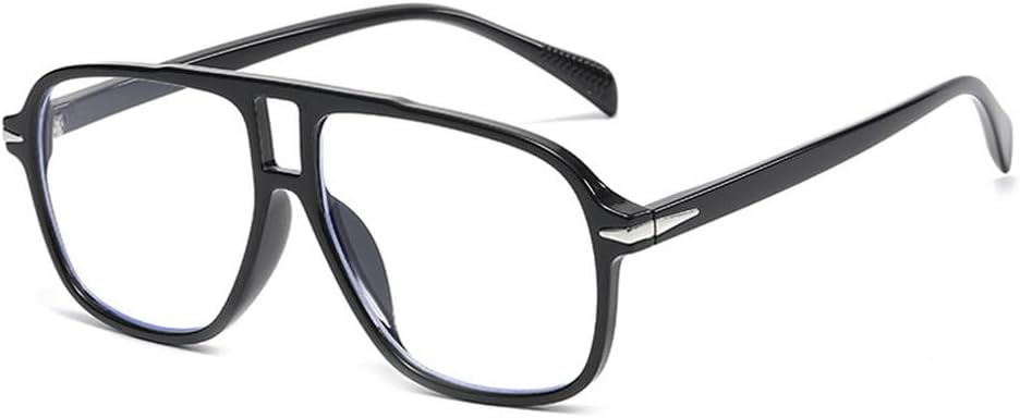 

Мужские солнцезащитные очки-пилот в стиле ретро с двойной перемычкой, модные очки с заклепками, защита от УФ-излучения UV400, женские модные солнцезащитные очки с леопардовым принтом WNCKSQ, Black Clear