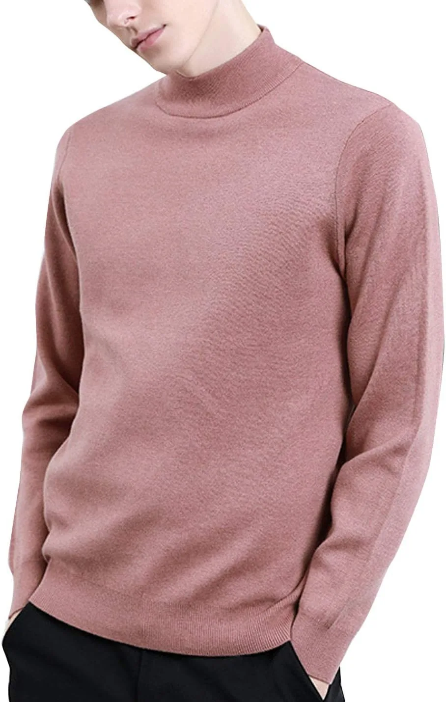 

Flygo мужской повседневный свитер Slim Fit с воротником-стойкой