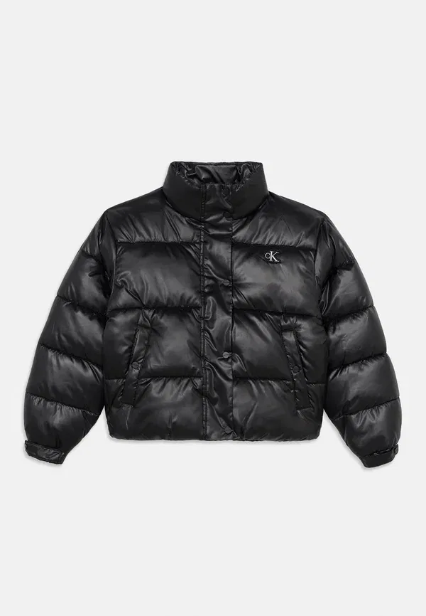Пуховик Minime shiny puffer jacket Calvin Klein Jeans, черный