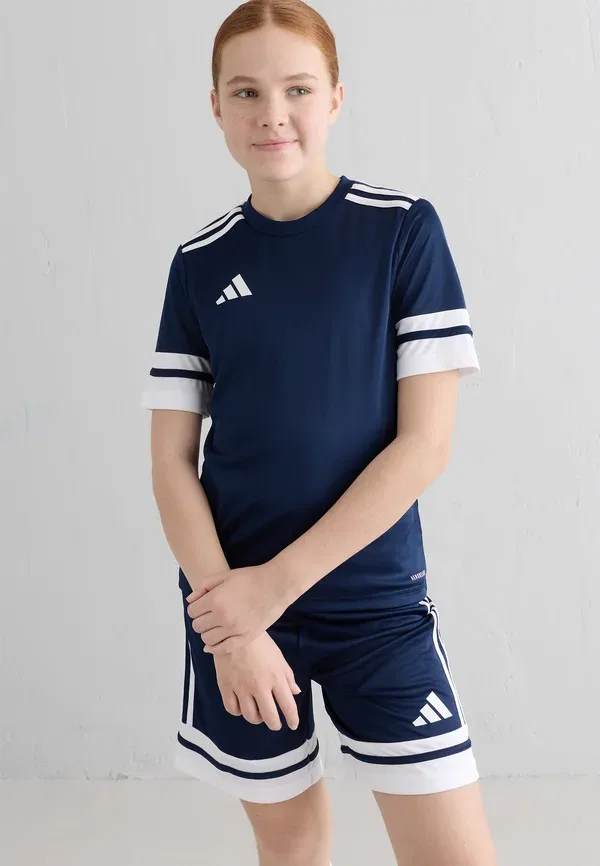 Футболка спортивная с коротким рукавом Squadra Adidas Performance, темно-синий с белым