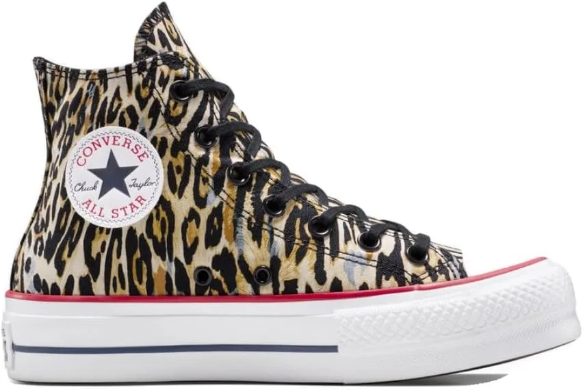 Кеды Converse Ctas Lift Hi черно-бело-красные