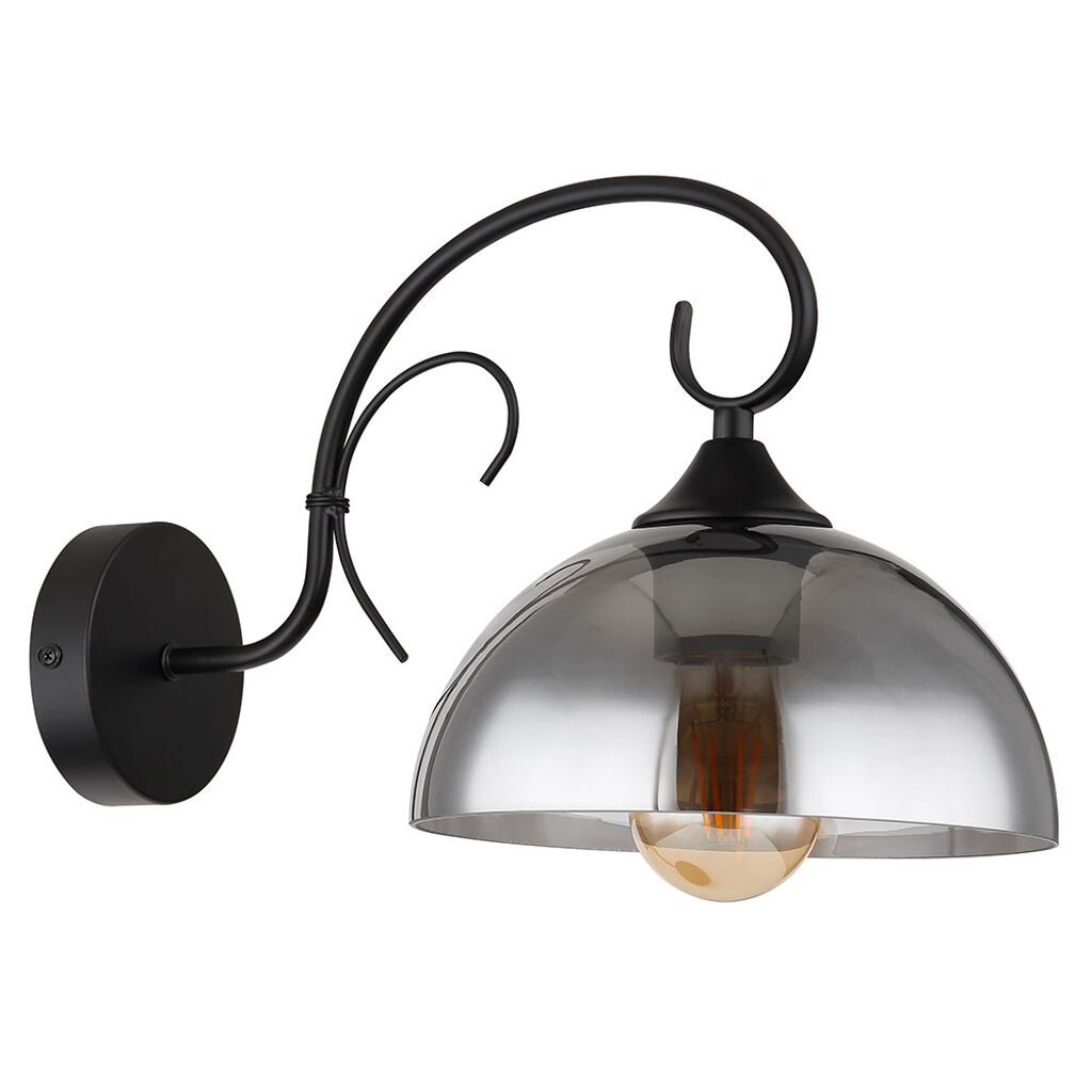 

Настенный светильник, металл, черный, дымчатое стекло, H 22 см Globo Lighting