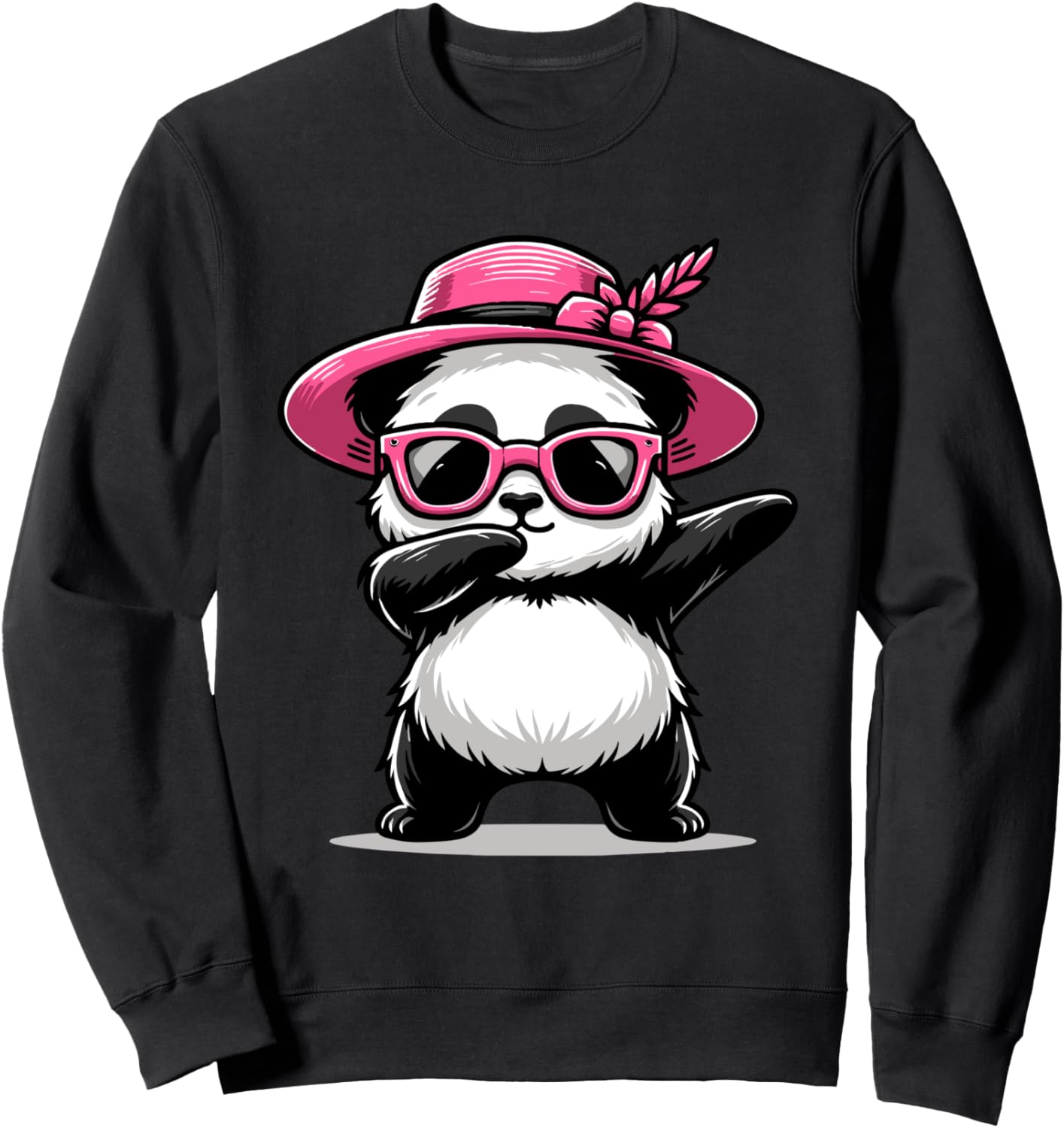 

Забавная толстовка с изображением милой панды и голубки, танцующей в шапке Panda Bear Lover Animal Gifts F. Girls Kids Women, черный