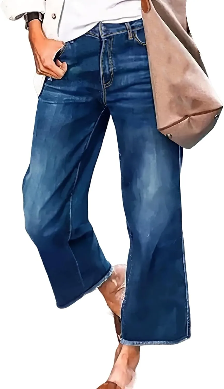 

Женские джинсы Wide Leg Casual Stretchy Mid Rise Movnebyro