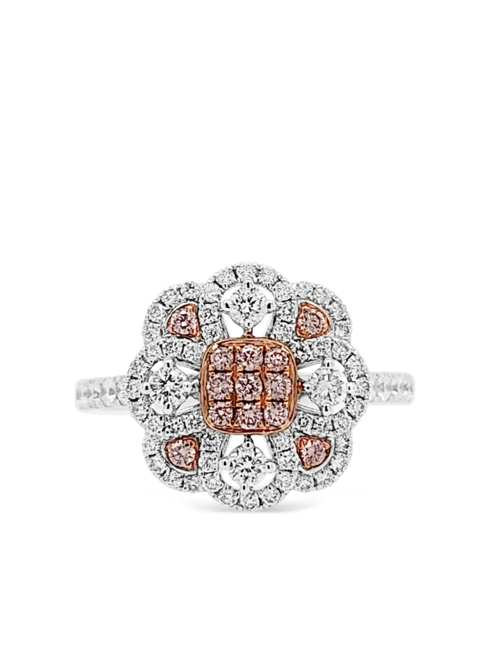 

Кольцо из белого золота и платины с бриллиантами HYT Jewelry, серебяный