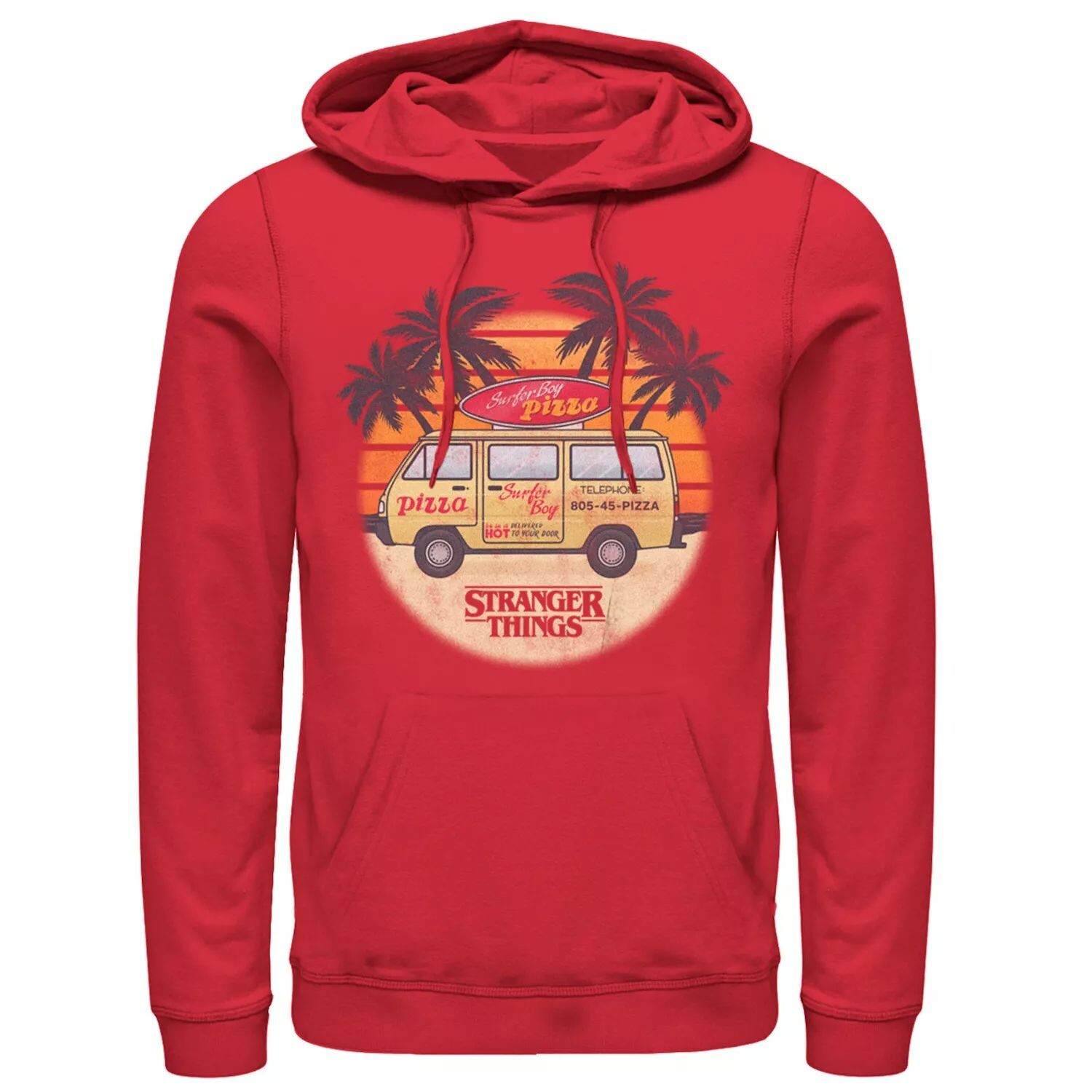 

Мужская толстовка с капюшоном Stranger Things Surf Combi Pizza Licensed Character