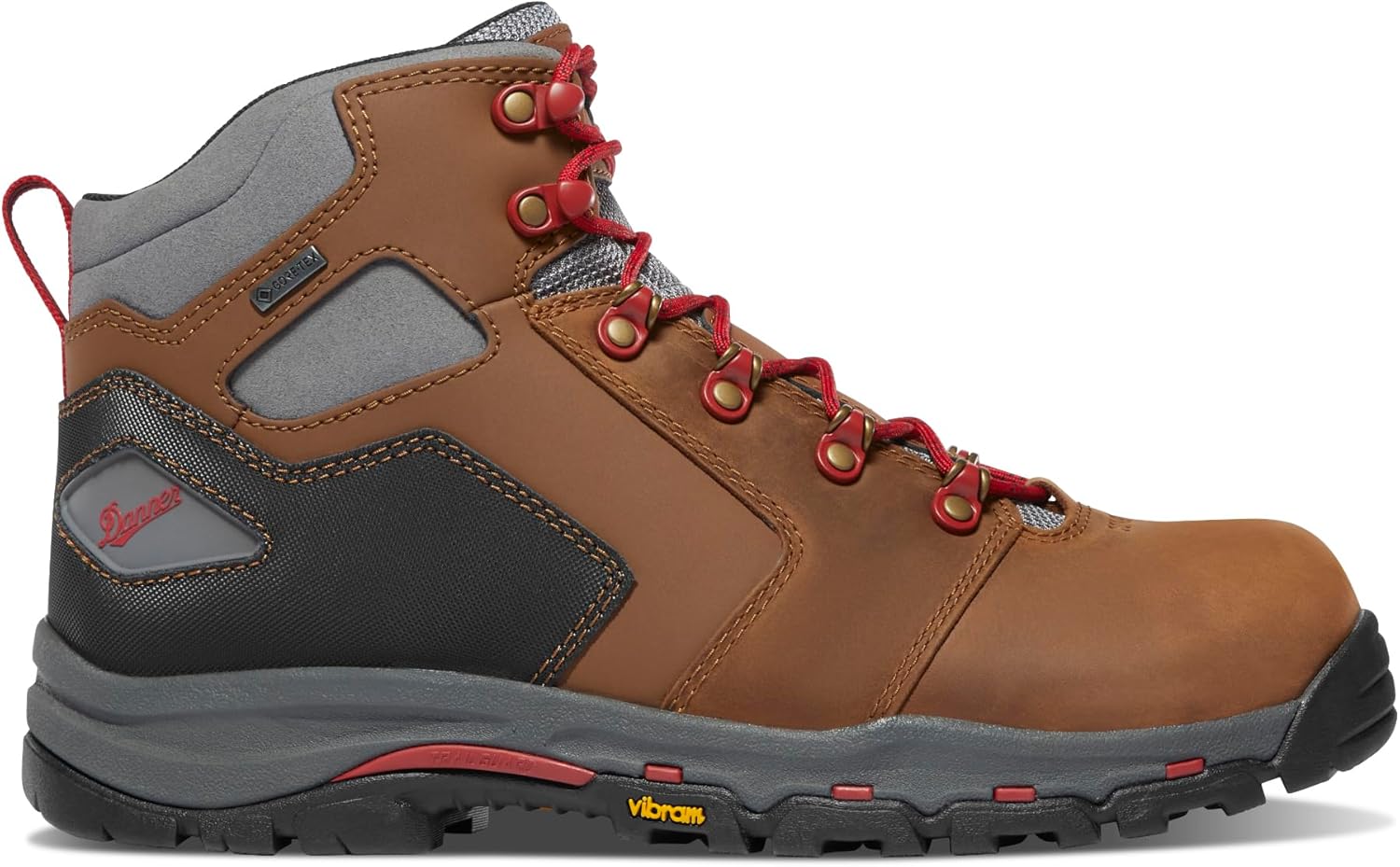 

Мужские ботинки Danner Vicious 4,5 водонепроницаемые - из кожи полного зерна с дышащей подкладкой Gore-Tex, системой быстрого шнурования и противоскользящей подошвой с каблуком, темно-серый