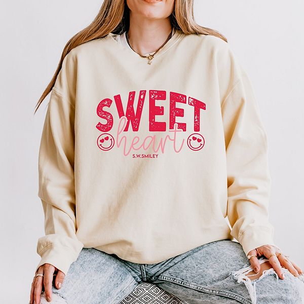 

SWSmiley sweet heart distressed - женский легкий свитшот с эффектом поношенности Simply Sage Market, Ivory, Зеленый, SWSmiley sweet heart distressed - женский легкий свитшот с эффектом поношенности Simply Sage Market, Ivory
