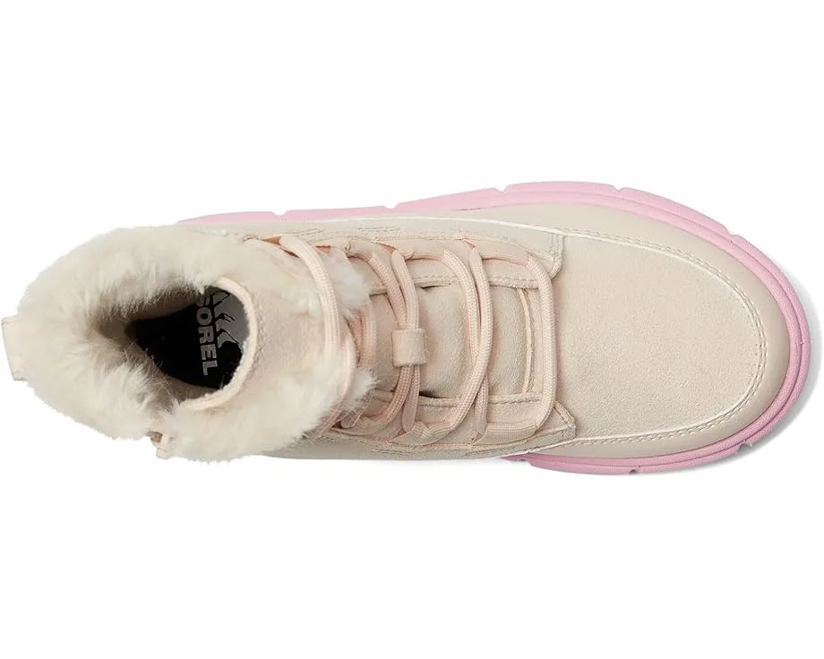 Ботинки SOREL Kids Sorel Explorer III Lace Waterproof (Toddler/Little Kid/Big Kid), Pearlescent/Pink Flare — фото 2