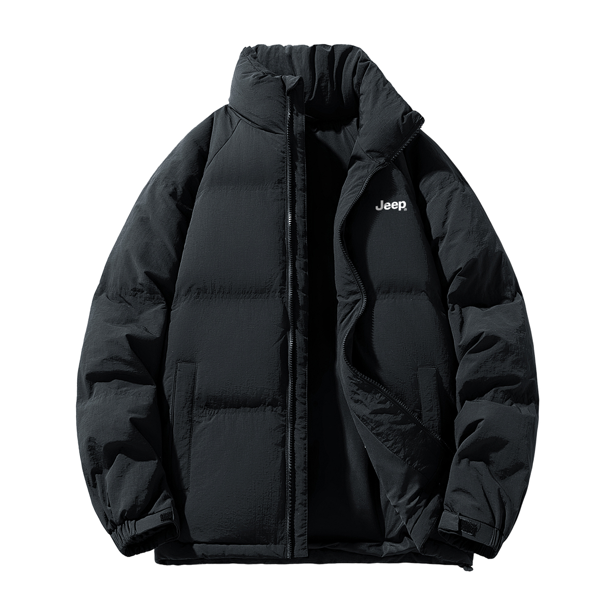 

Пуховик Unisex Stand Collar Thickened Puffer Jeep, pure черный