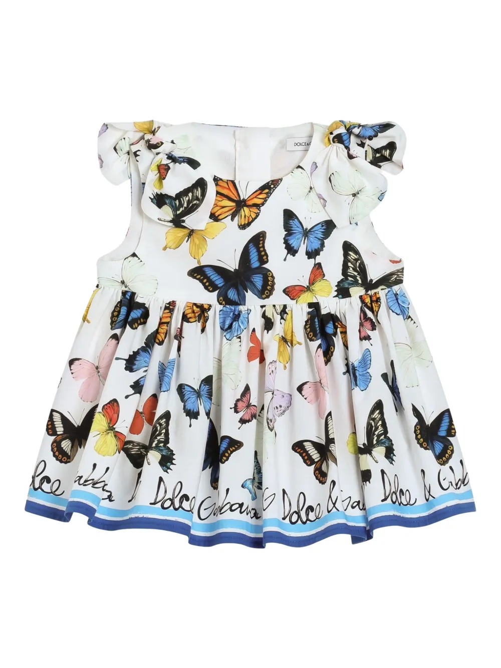 

Платье с графичным принтом Dolce & Gabbana Kids, белый