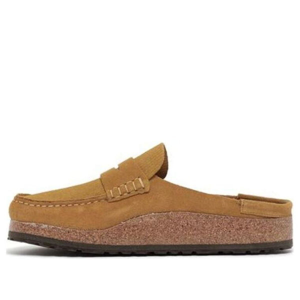 

Тапочки naples suede leather 'corduroy cork brown' Birkenstock, коричневый