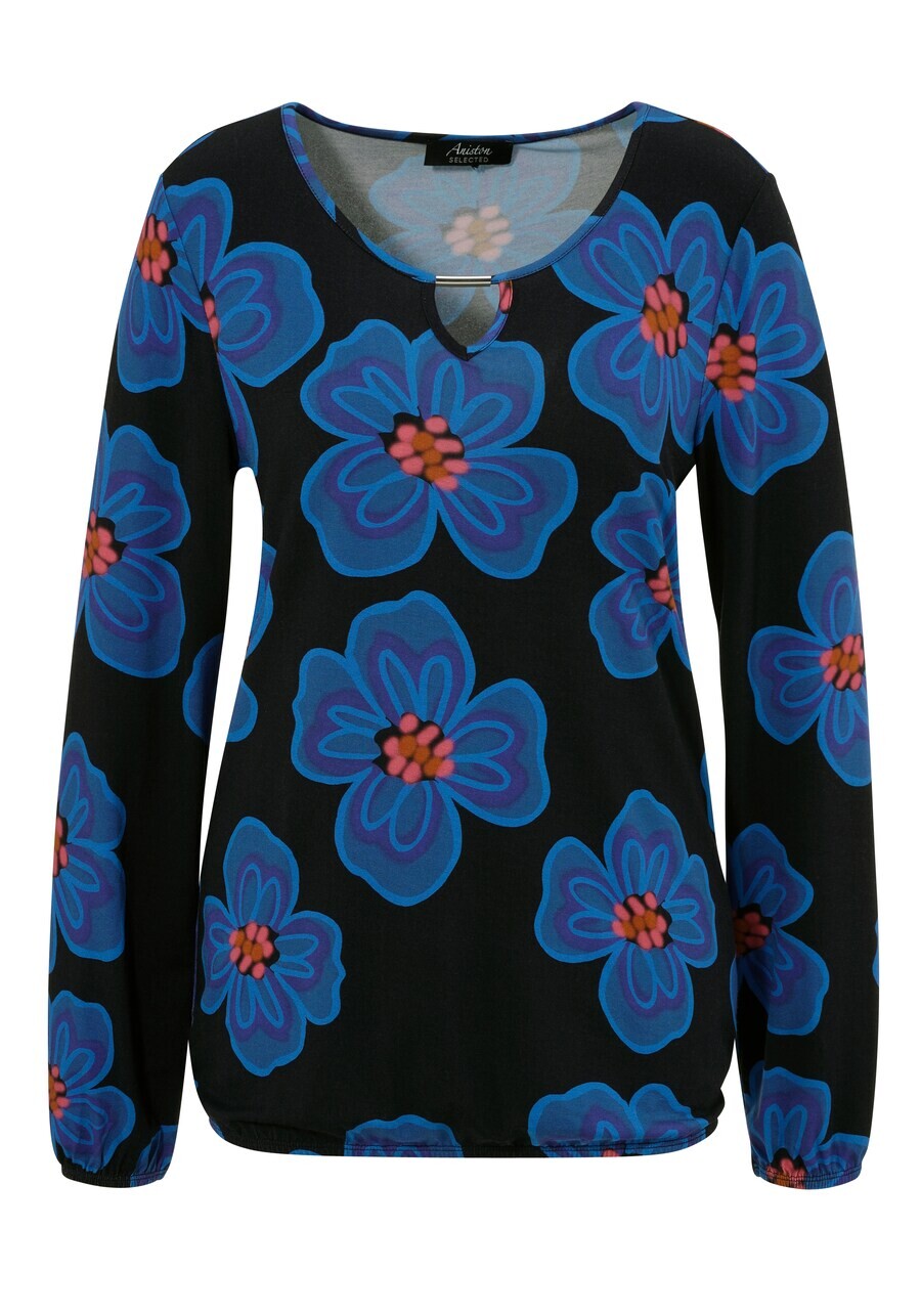 

Лонгслив Aniston SELECTED Shirt, синий