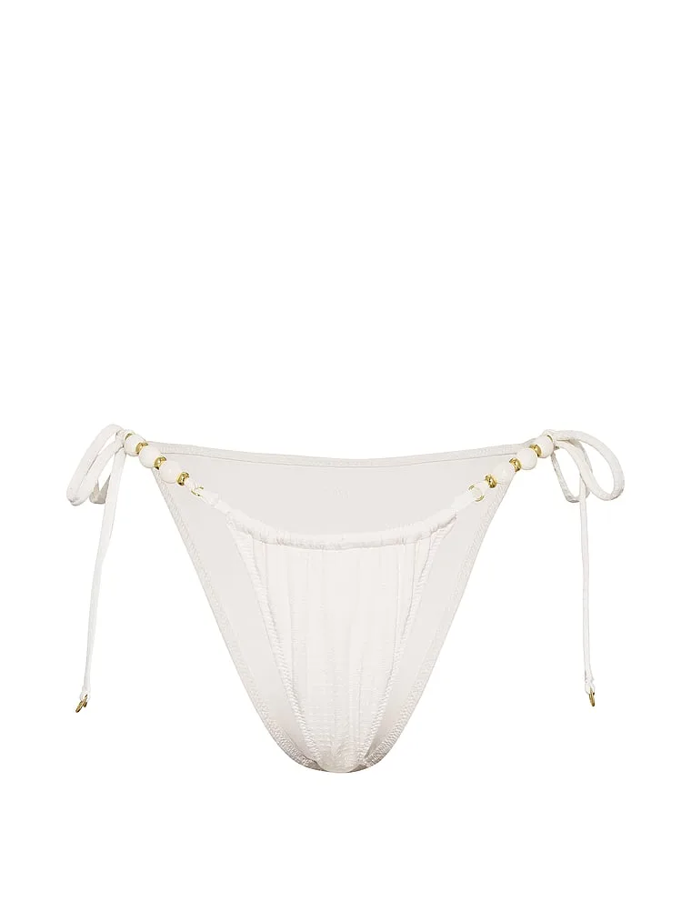 Бразильские плавки-бикини Victoria'S Secret Swim, завязки по бокам, белый — фото 3