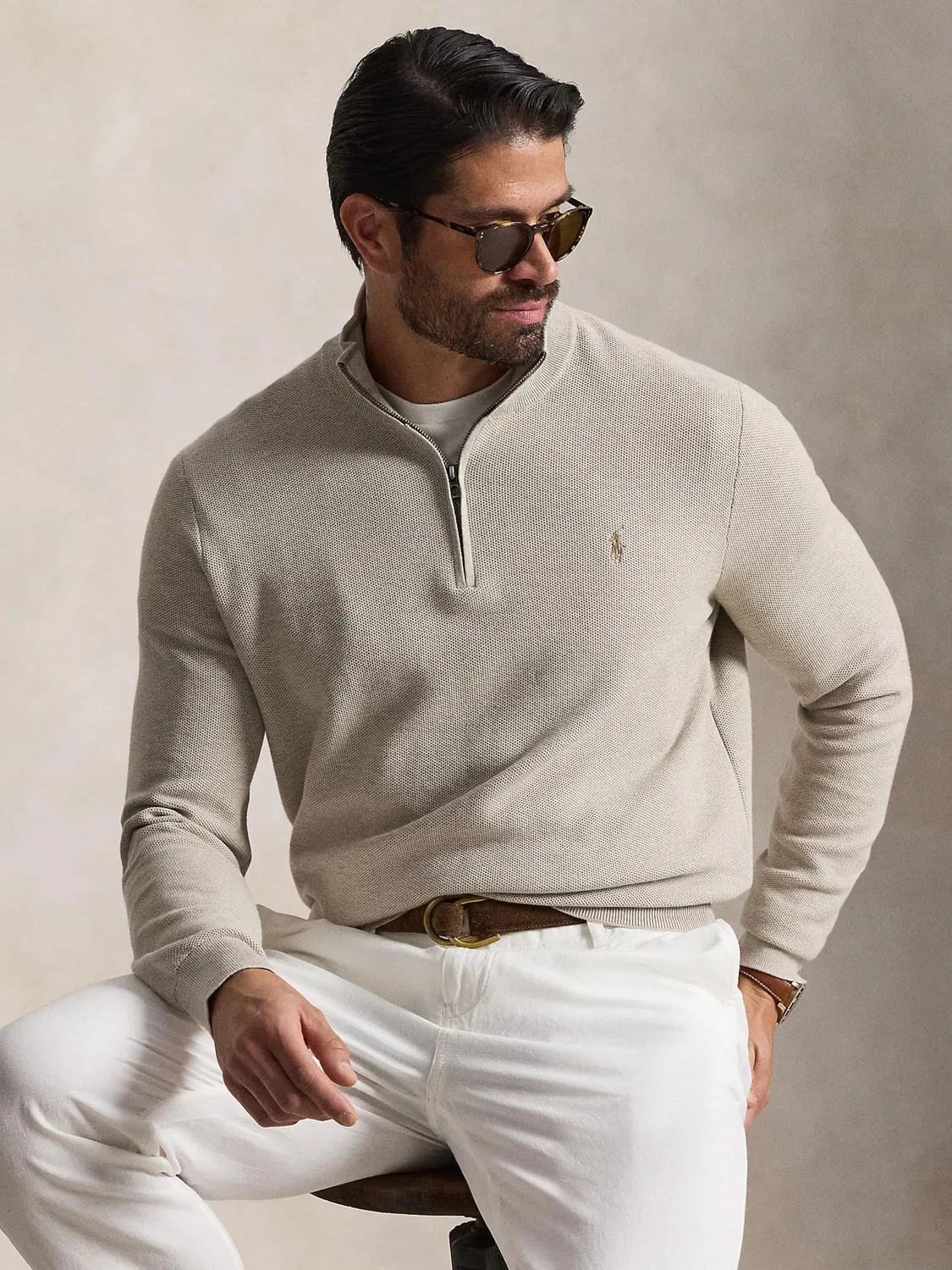 Свитер Polo Ralph Lauren Big & Tall, Light Brown — фото 3