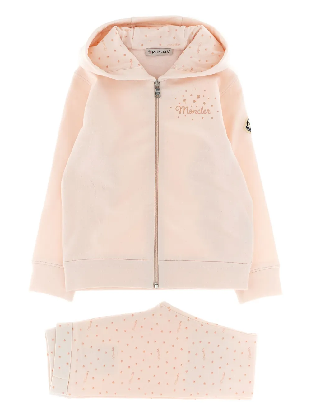 

Спортивный костюм с нашивкой-логотипом в виде звезд Moncler Enfant, розовый