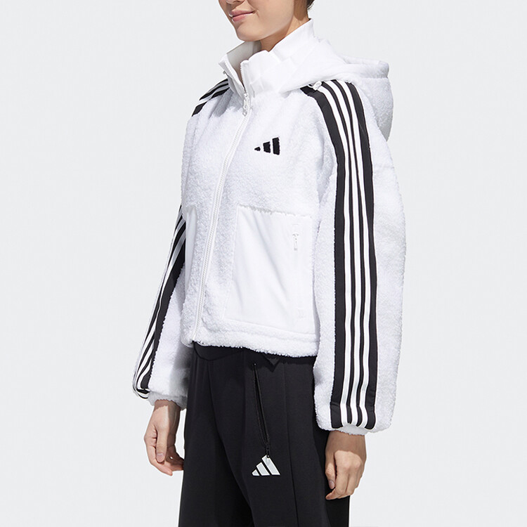 Бархатная куртка женская Off White Adidas — фото 4