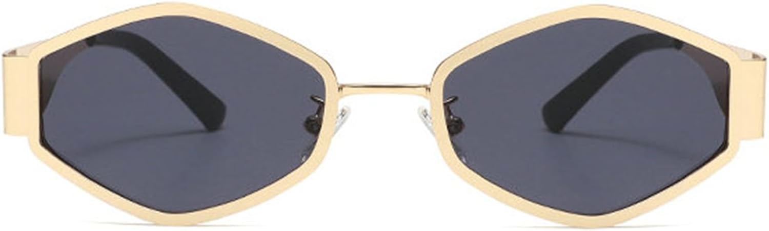 

Солнцезащитные очки Willochra в маленькой шестиугольной оправе для женщин, в стиле 90-х, роскошные, модные, с металлическим многоугольным оправой, стильные очки для женщин, защита от ультрафиолета UV400, C1