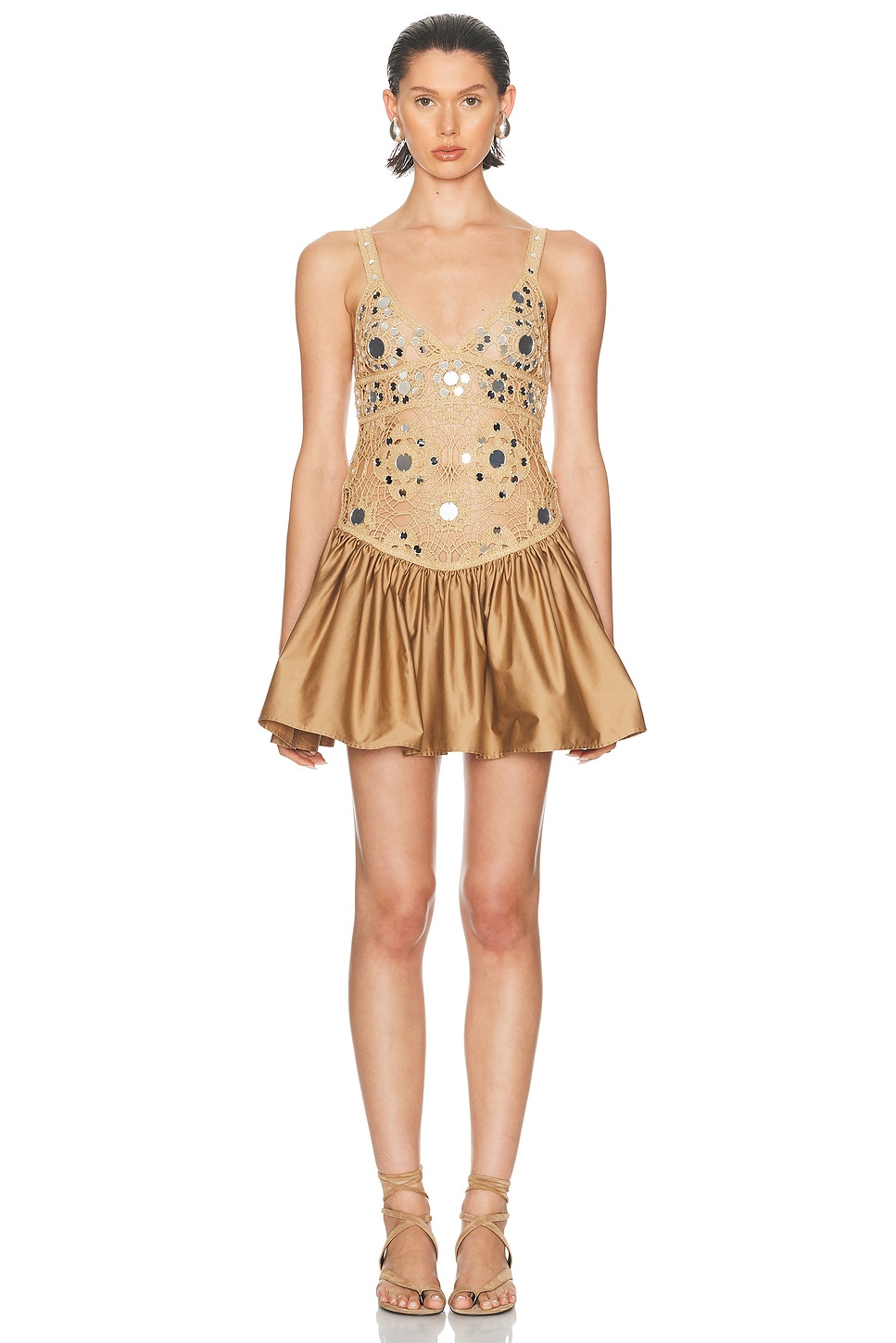 

Платье Thelma с кружевной вязкой Retrofete, Metallic Honey Beige