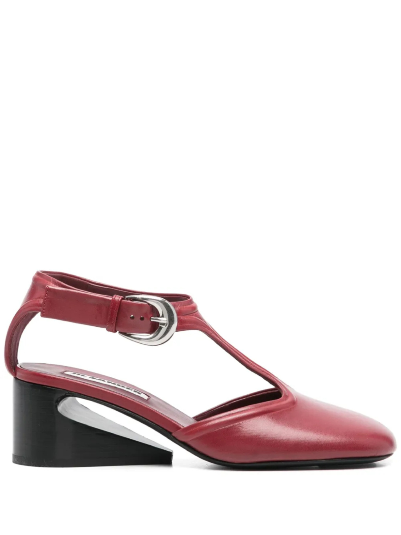 Туфли кожаные 50 мм Jil Sander, красный