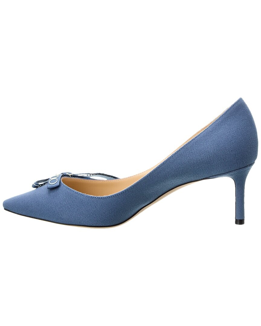 

Льняные туфли Jimmy Choo Romy 60, синий