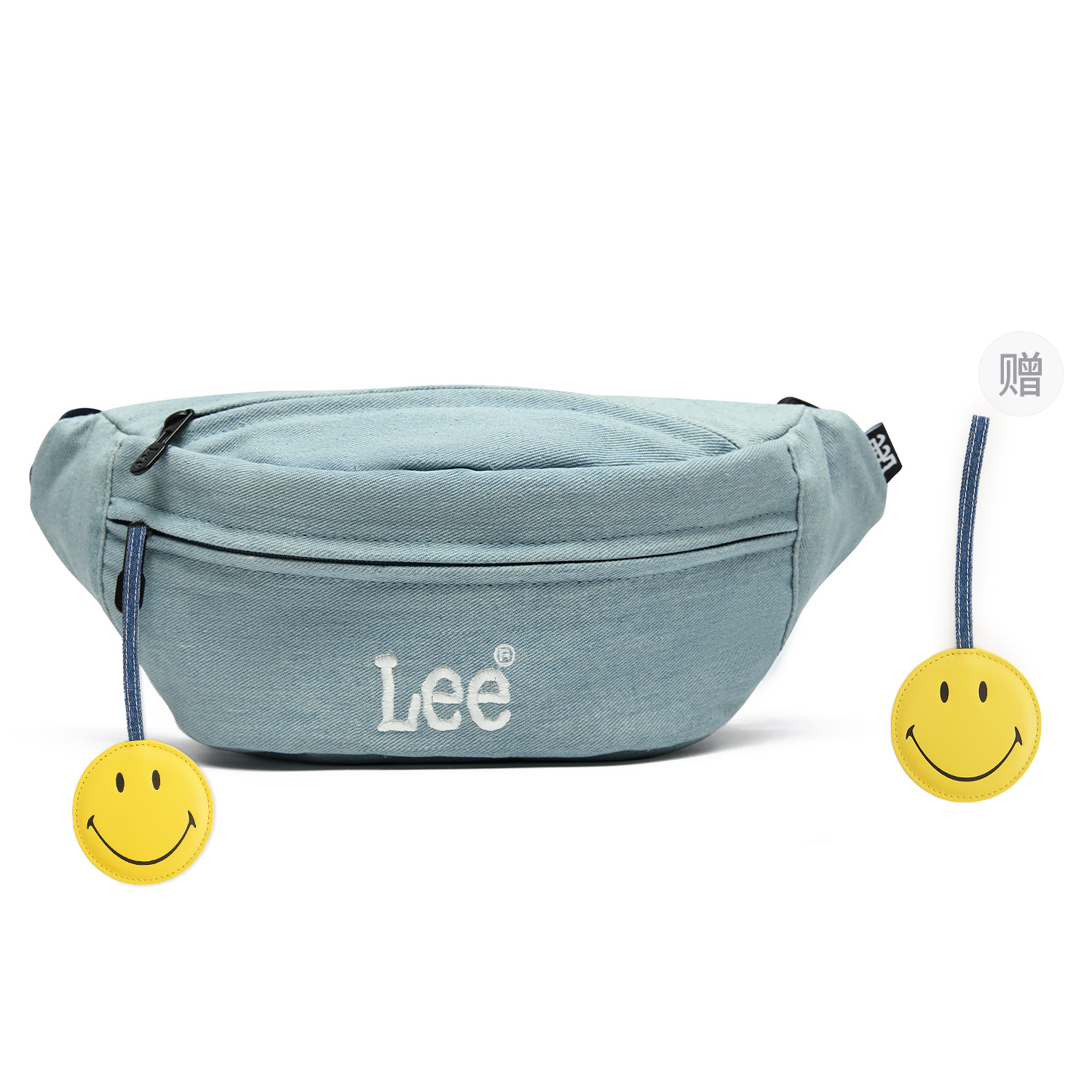 

Lee Тканевая наплечная сумка Regular Unisex Multicolor, Denim Blue+Smiley Face Pendant
