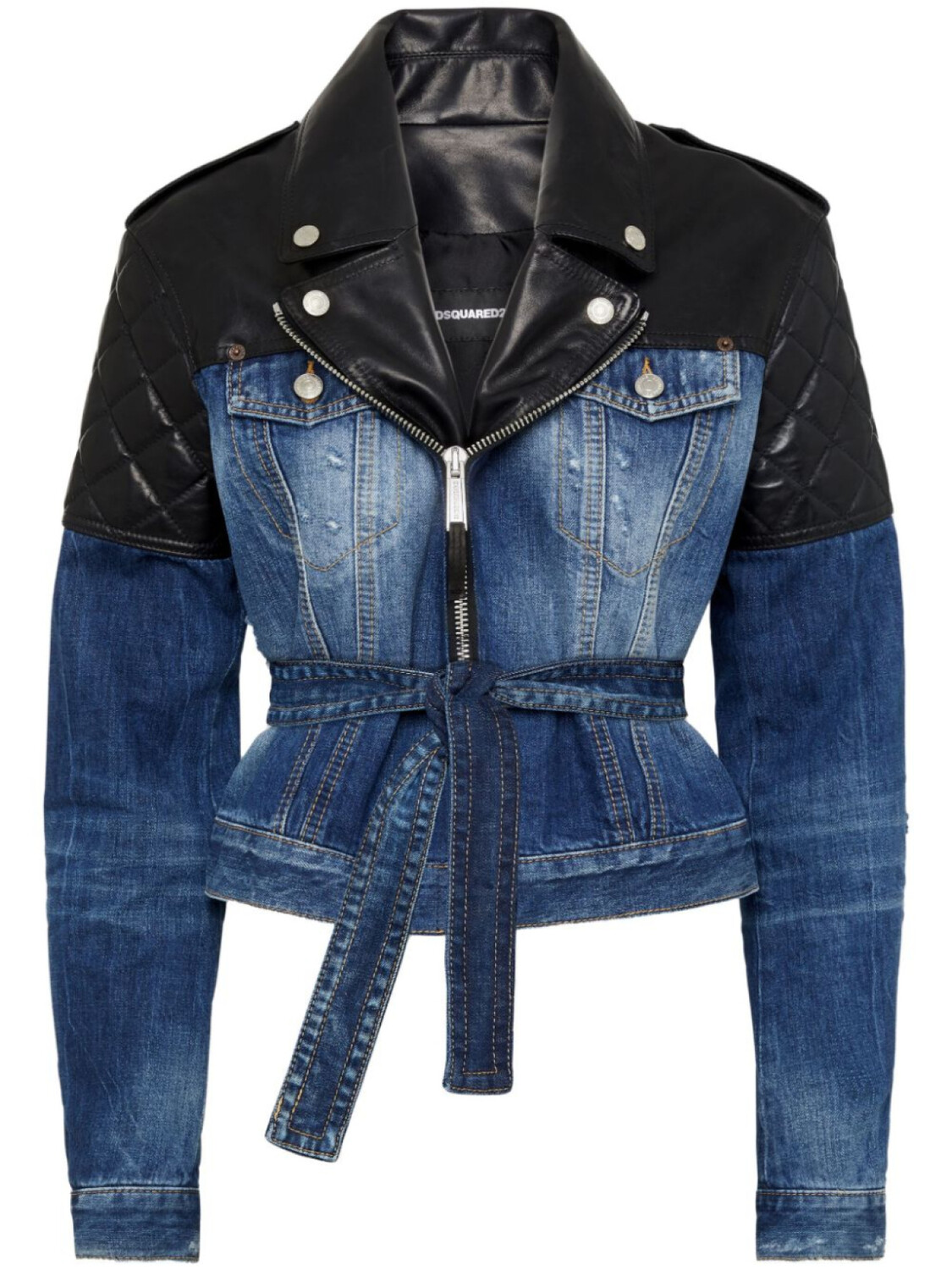 

DSQUARED2 джинсовая куртка со вставками, синий