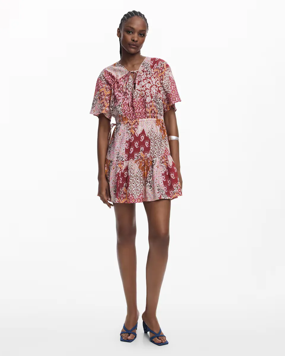 

Короткое платье бохо Desigual, красный