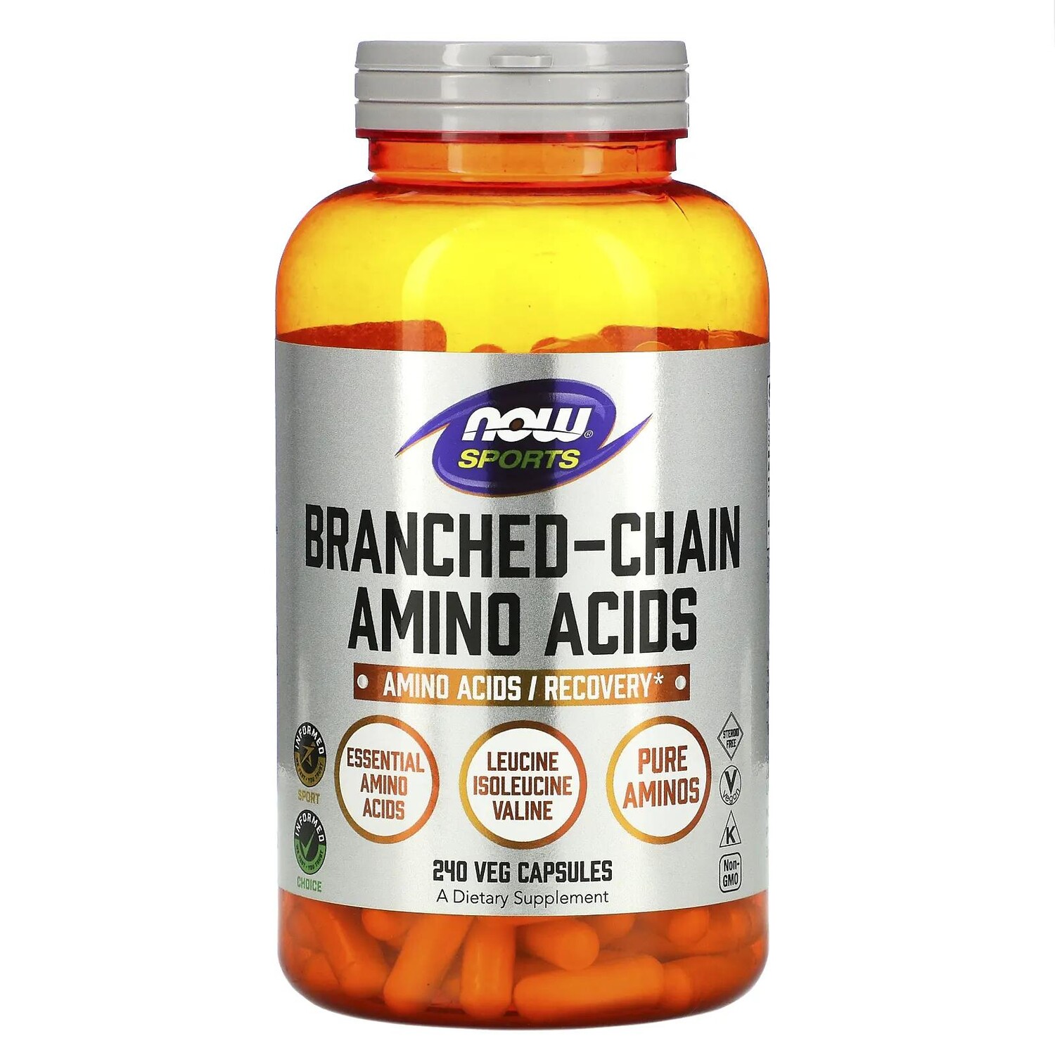 

Now Foods Спорт аминокислоты с разветвлёнными цепями 240 капсул