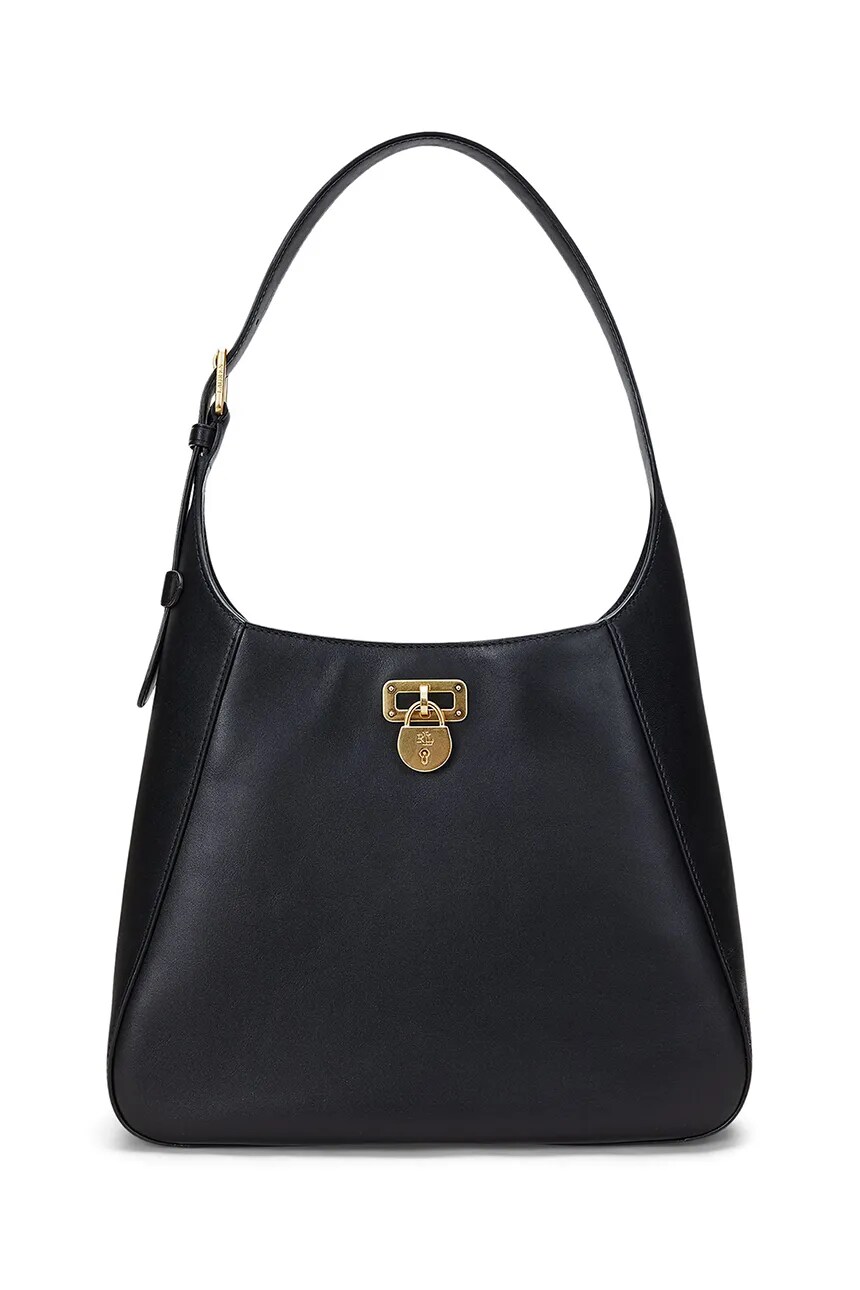 

Кожаная сумка Lauren Ralph Lauren, черный