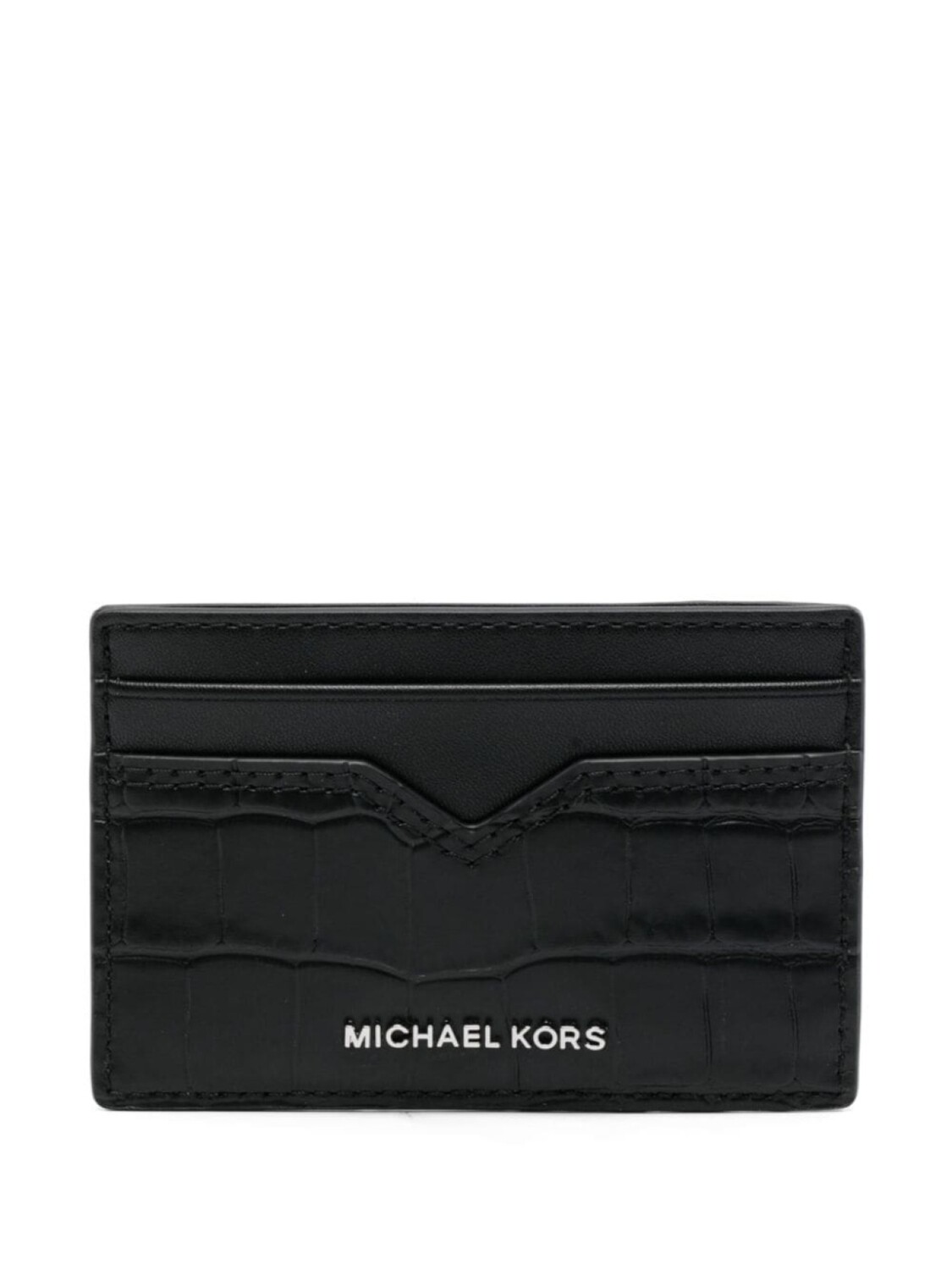 

Визитница с тиснением под крокодила Michael Kors, черный