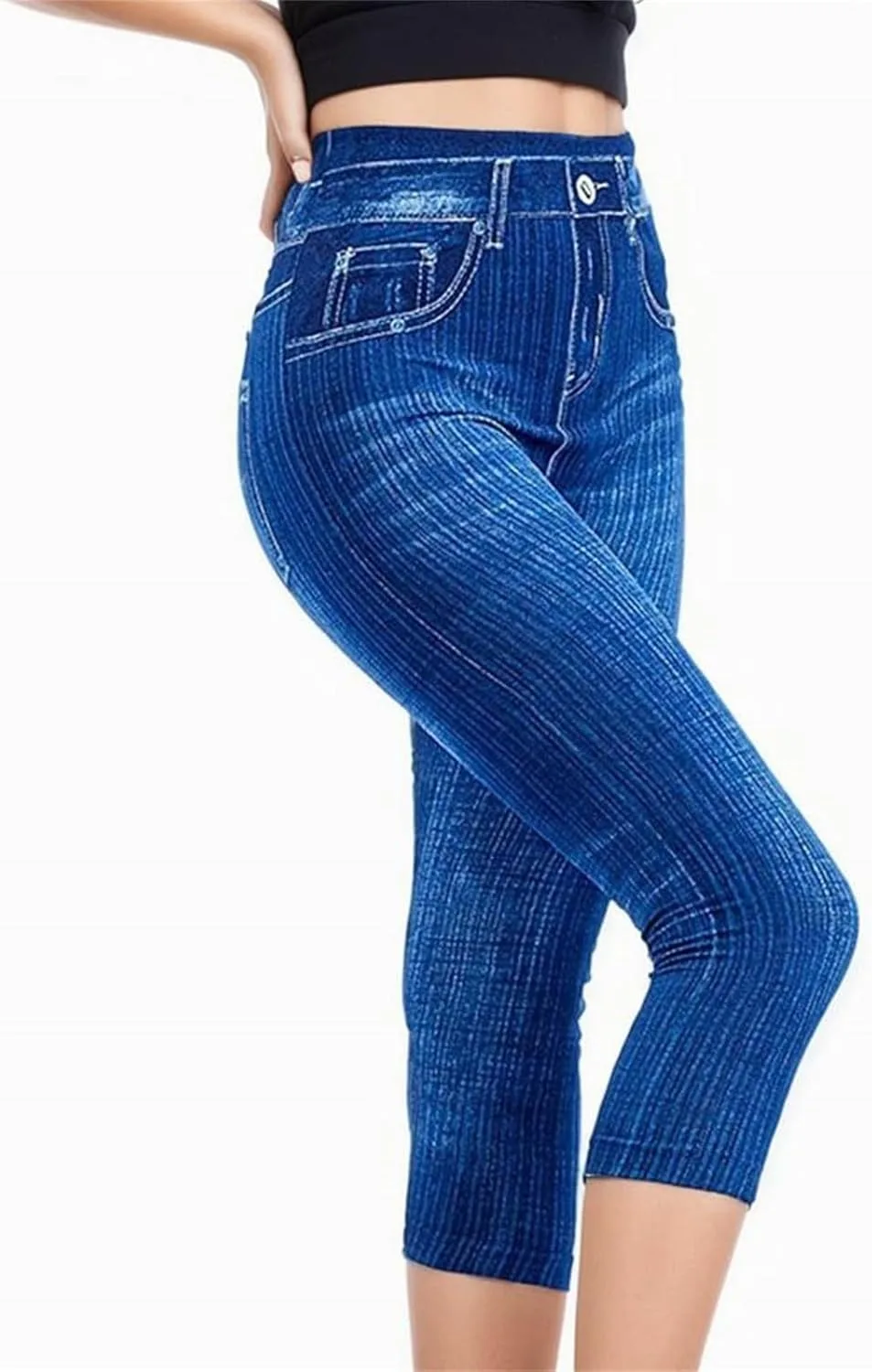 Джинсы Capri для женщин Stretch High Waisted Straight Leg — фото 2