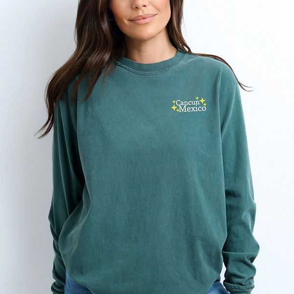 

Вышитая футболка с длинным рукавом Cancun Mexico Stars, окрашенная в готовом виде Simply Sage Market, Blue Spruce, Зеленый, Вышитая футболка с длинным рукавом Cancun Mexico Stars, окрашенная в готовом виде Simply Sage Market, Blue Spruce