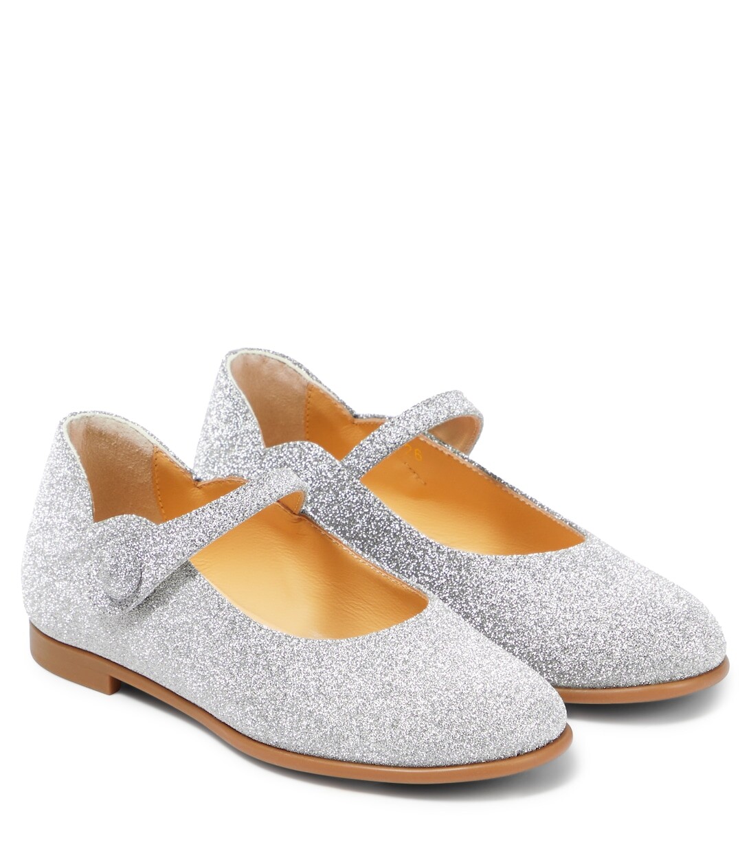 

Блестящие балетки Melodie Chick Christian Louboutin, серебряный