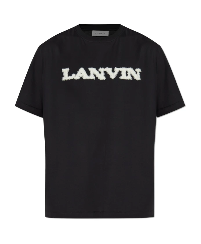 

Футболка с логотипом особой текстуры. Lanvin, черный