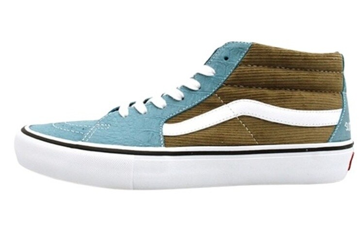 

Кроссовки Sk8 Mid Supreme X Vans Pro 'Corduroy Croc'