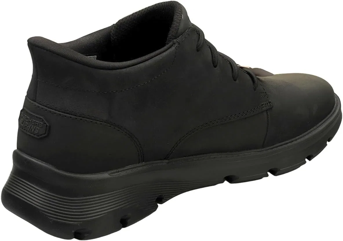 Мужские ботильоны Skechers Arch Fit Garza Ridley, Black Leather Synthetic — фото 2