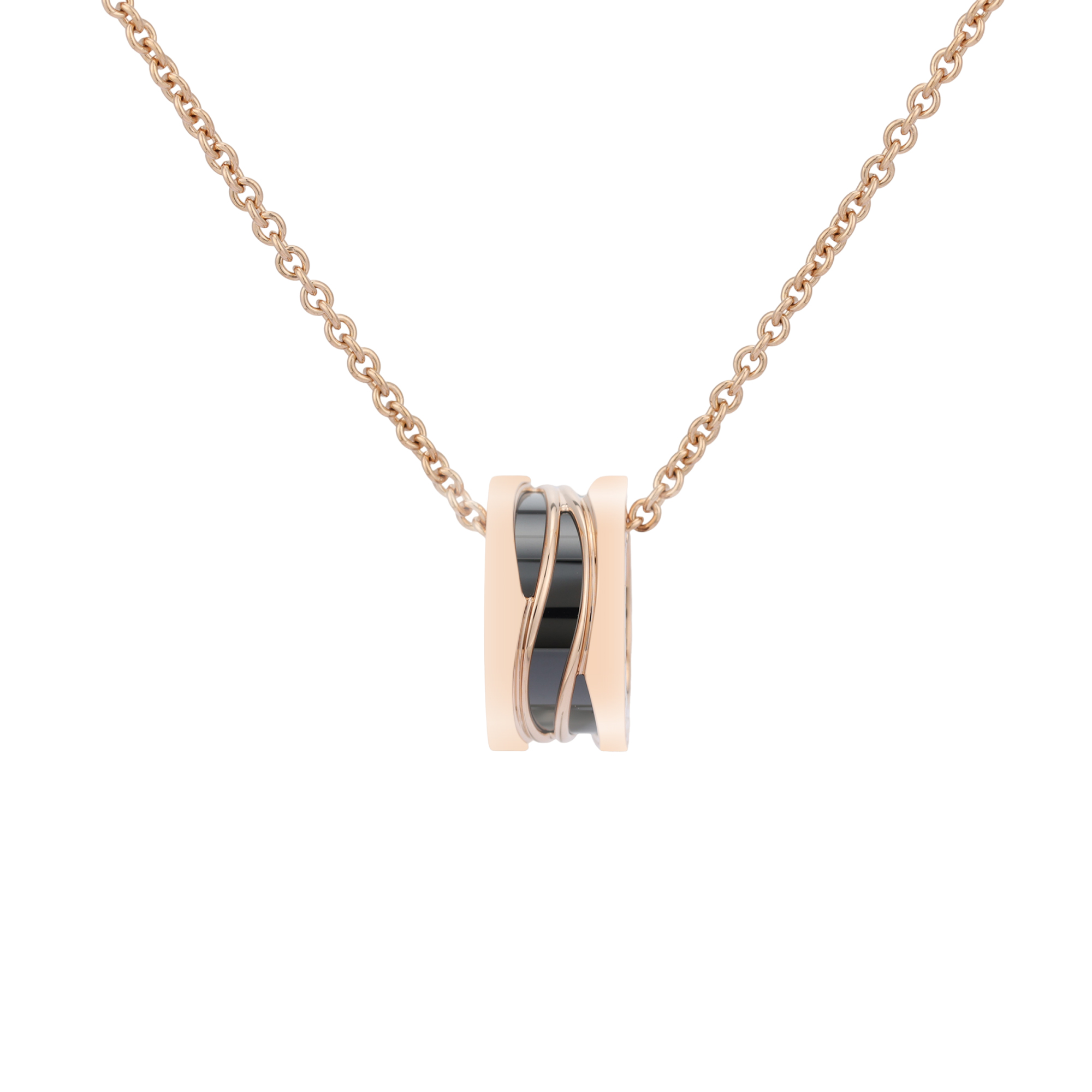 BVLGARI B.Zero1 Series Керамические ожерелья для женщин Rose Gold — фото 2