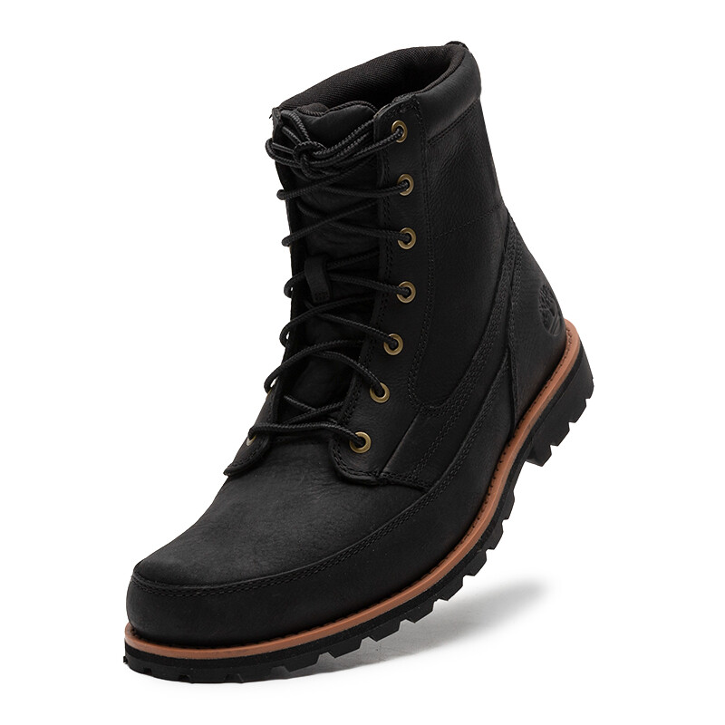 Мужские уличные ботинки Timberland высокие из кожи, черный — фото 3