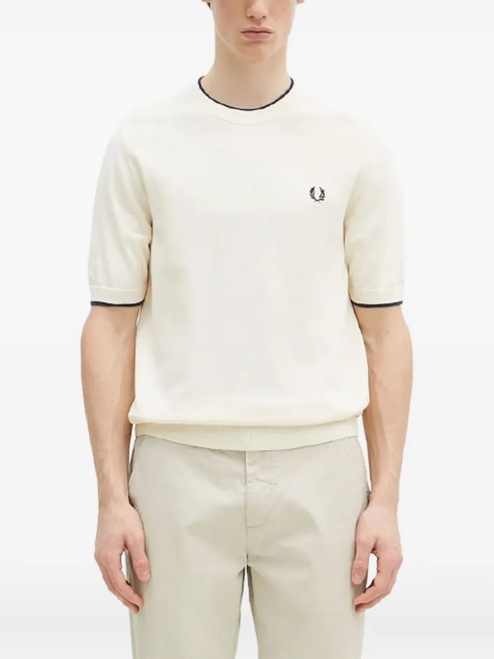 

Футболка с контрастной отделкой Fred Perry, белый