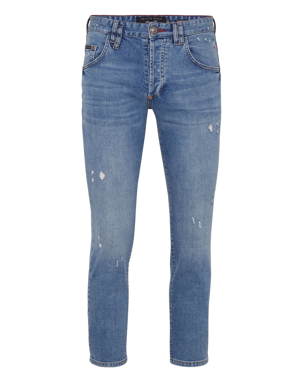 

Джинсовые брюки прямого кроя Philipp Plein, цвет Pacific Blue