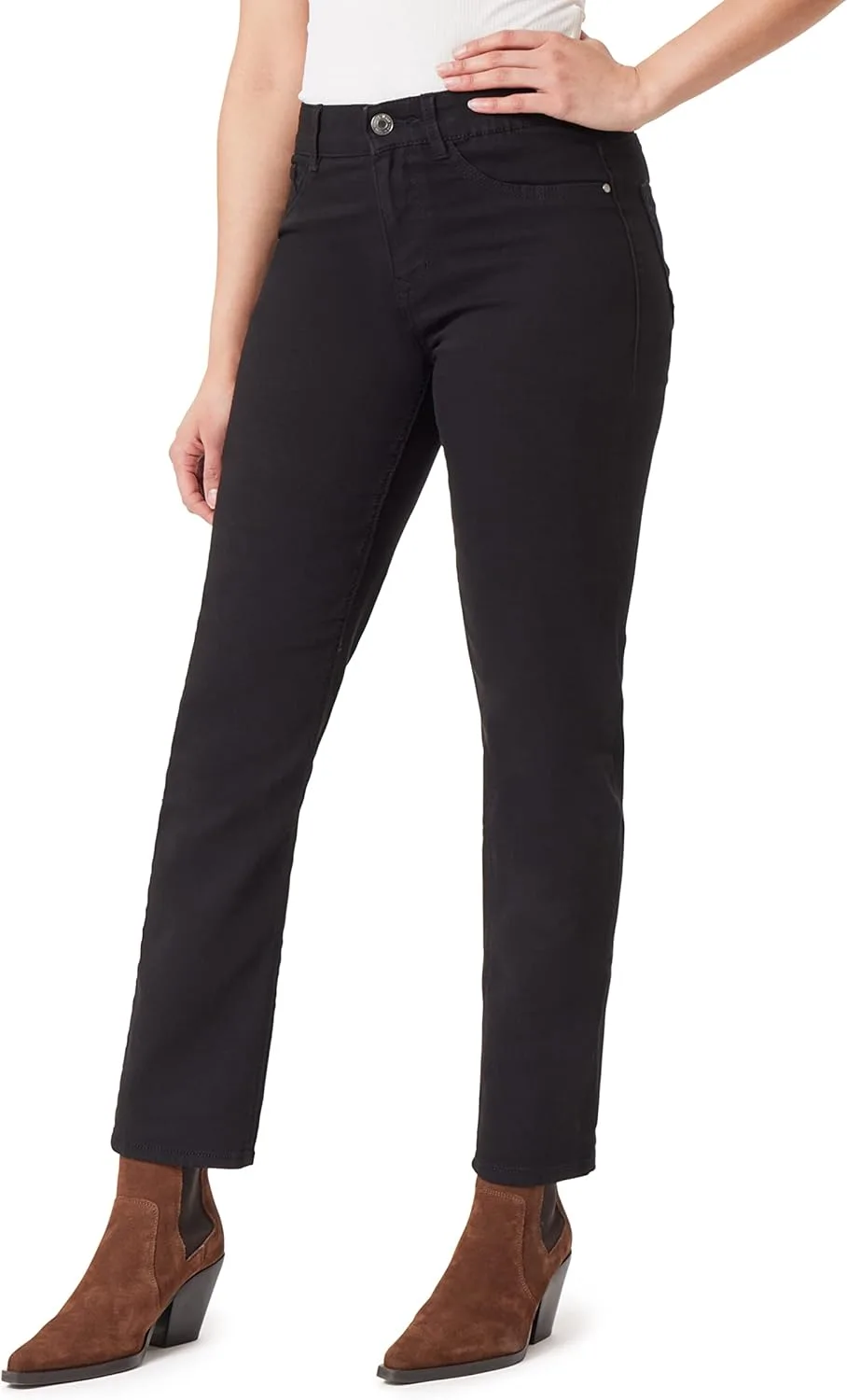 

Angels Forever Young Women's 360 Sculpt Mid-Rise Straight Ankle Jeans
